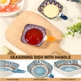 thumbnail image 3 of Xiyztok Boho Ceramic Dipping Bowls with Handle Set of 4, Colorful Serving Bowl Dishwasher & Microwave Safe for Party, 3 of 11