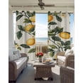 thumbnail image 6 of Summer Lemon Blackout Curtains for Bedroom Living Room Darkening Curtains 90 Inch Watercolor Leaves Floral Country Plant Black Out Window Curtain Privacy Window Treatment Grommet Drapes 52"x90"x2, 6 of 9