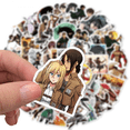 thumbnail image 5 of 100Pcs Kids Attack on Titan Stickers Pack Cute Cartoon Characters Stickers Movie Decal Childrens Decorative Sticker for Kids Teens Adults Waterproof Stickers for Water Bottle Laptop Luggage A01, 5 of 6