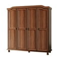 thumbnail image 3 of 100% Solid Wood Kyle 4-Door Wardrobe Armoire with Solid Wood Doors, 3 of 9