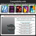 thumbnail image 2 of Pour iPad Air 13 Pouces Étui Clavier M3 2025 M2 2024, Clavier Bluetooth Détachable avec Pavé Tactile 7 Couleurs Rétroéclairé RVB, Porte-Crayon pour iPad Pro 12.9 Pouces 6th 2022/5th 2021/4th 2020/3rd 2018, 2 of 7