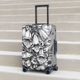 thumbnail image 4 of Cauagu Monochrome Botanical Illustration Print Travel Luggage Cover,Travel Dust-proof Suitcase Cover Softside Suitcase Protector for 18-32inch,Not Included Suitcase, 4 of 8