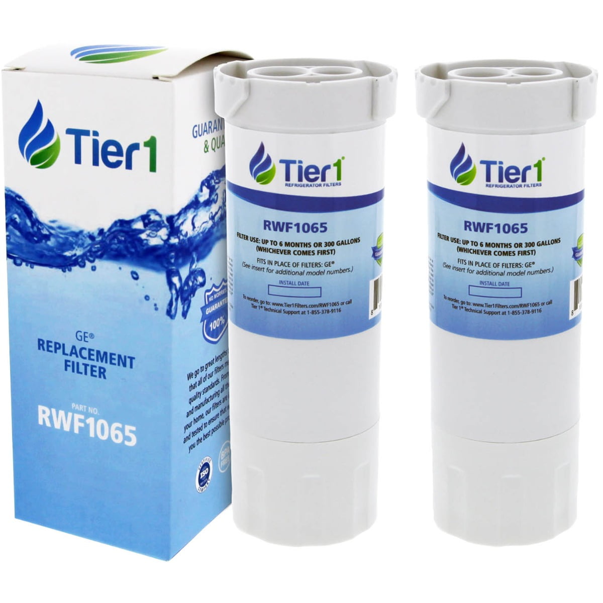 Tier1 XWF Refrigerator Water Filter 2pk Replacement for GE XWF