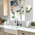 thumbnail image 5 of Vintage Blue Floral Tie Up Curtains for Windows, Adjustable Balloon Window Shades, Butterflies Watercolor Flower Tan Kitchen Window Treatments Adjustable Roll Up Curtain for Basement/Nursery 52"x45", 5 of 8