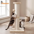 thumbnail image 2 of Cat Scratching Post 32" Tall, 5-Inch Diameter Natural Sisal Cat Scratch Post with Dangling Ball, Protect Your Furniture, Scratch-Resistant and Durable for Indoor Cats, LightGrey, Beige, 2 of 14