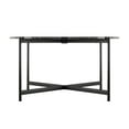thumbnail image 6 of Danya B. Round Contemporary Marble Finish Veneer Top Black Metal Large Coffee Table - Black Marble, 6 of 16