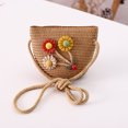 thumbnail image 2 of (color café) Sombrero de paja Sunshine girl y paquete pequeño con decoración floral Sombrero de verano anti-UV para niños Viaje a la playa senderismo 3 - 7 años JM MX-0136894FYD, 2 of 4