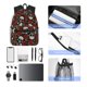thumbnail image 4 of Fotbe Red Rose Skull Mochila Ligera Casual para Laptop para Hombres y Mujeres, Mochila Impermeable de Uso Diario, Mochila para Universidad, 4 of 6
