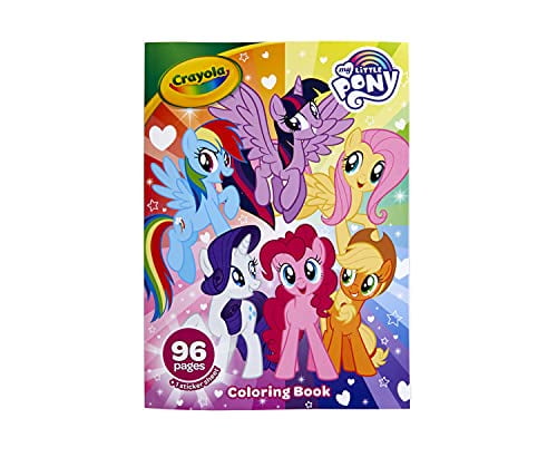 Crayola My Little Pony Coloring Book with Stickers, Gift for Girls and ...