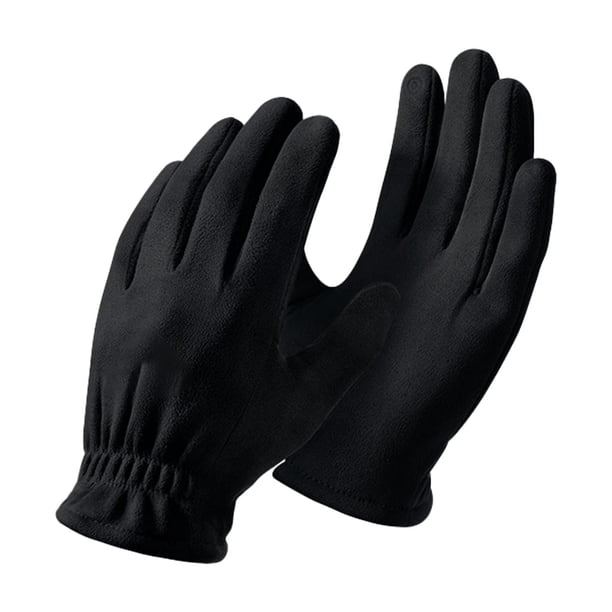 Guantes cortavientos de invierno, cremallera con pantalla táctil completa con los dedos • Forro polar grueso, térmica para ciclismo al aire libre, esquí, senderismo, running • Talla única, unisex 1