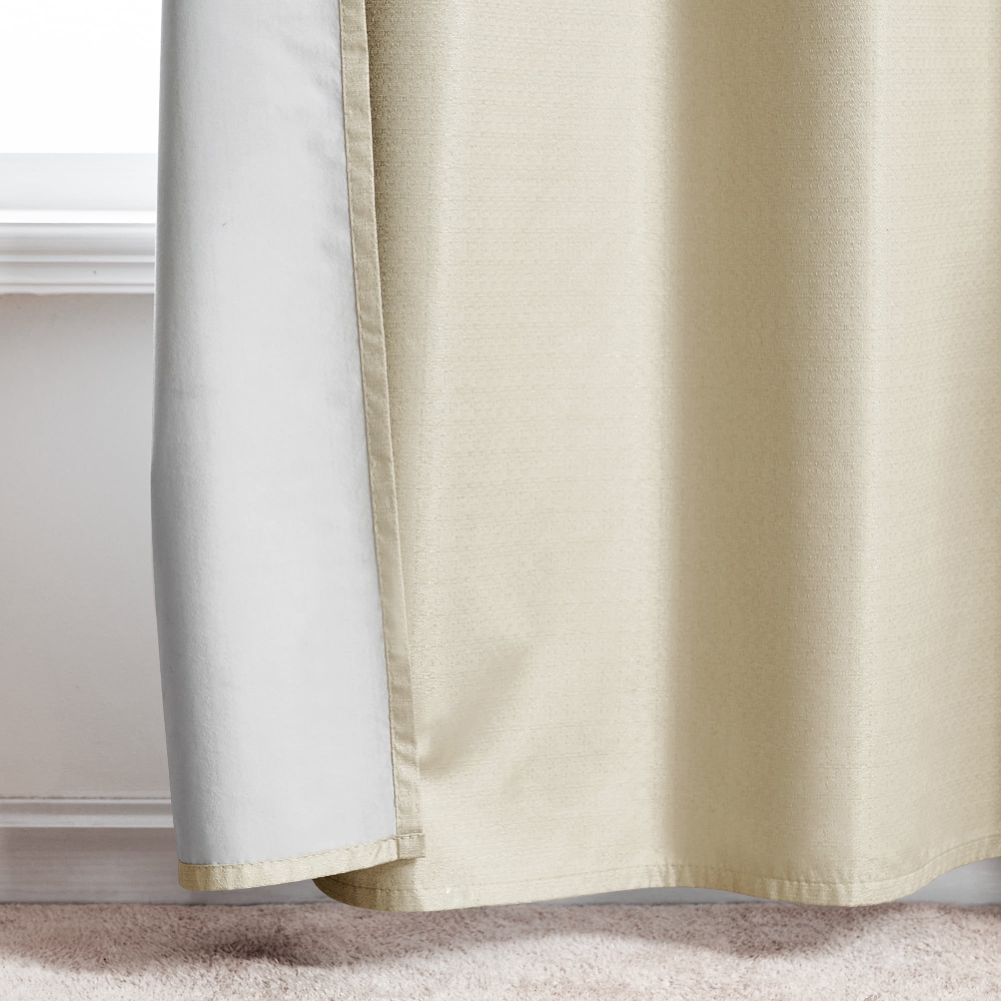 ZOPZO 100% Blackout Curtains Thermal Insulated, Beige, 42W x 63L Inch, Grommet Drapes Noise Reducing for Bedroom Living Room, 2 Panels