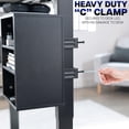 thumbnail image 4 of VIVO Black Clamp-on Desk Leg Shelving Unit, Multi-Level Storage Shelves, 4 of 8