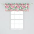 thumbnail image 2 of Ambesonne Garden Art Window Valance, Vintage Nature in Bloom, 54" X 18", Mint Green Pale Pink, 2 of 3