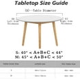 thumbnail image 2 of Wooden Texture Round Fitted Tablecloth with Elastic Round Elastic Tablecloth 40"-44" Fitted Table Cover Waterproof Wipeable Circle Table Cloth for Outdoor Picnic, 2 of 4