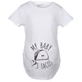 thumbnail image 2 of Maternity My Baby Loves Tacos Funny T shirt Cute Announcement Pregnancy Bump Tee, 2 of 7