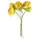 thumbnail image 5 of 60 Unids Flores de Camelia de Simulación y Alambre Ramo Amarillo, 5 of 9