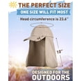 thumbnail image 5 of Sun Blocker Sun Hats for Men, Sun Cap with Neck Flap for Fishing, Safari, Cycling, Hiking, Gardening, and Backpacking, UPF50+, Khaki, 5 of 7