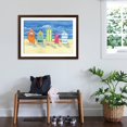 Brighton Huts Art Print by Paul Brent, Brown Frame Wall Art, 44