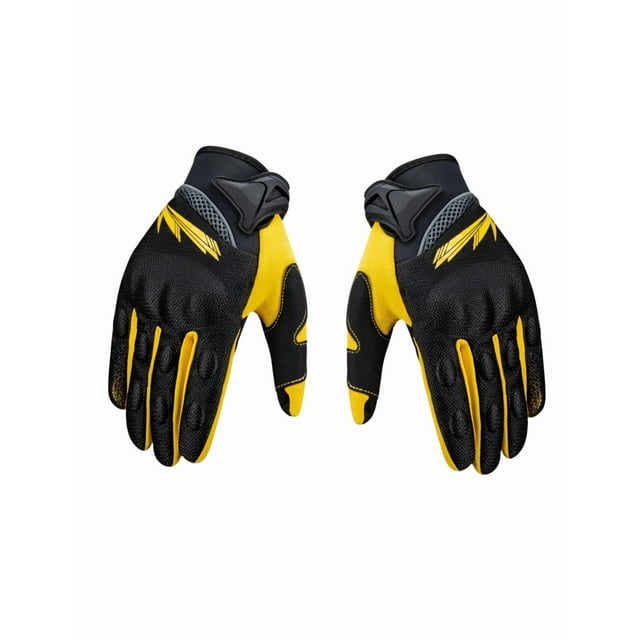 Guantes Xtellar Para Moto Motociclista Mujer Y Hombre Color Amarillo xL
