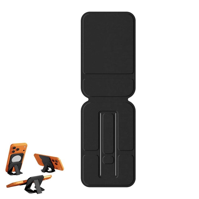 Magnetic Phone Stand with Mirror, Foldable Kickstand for iPhone, Multi-Angle Vertical/Horizontal Viewing for Desk & Travel