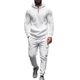 thumbnail image 2 of Men Leisure Hooded Hood Hoodie Trousers Adding Fleece Loose Hoodie Set, 2 of 4