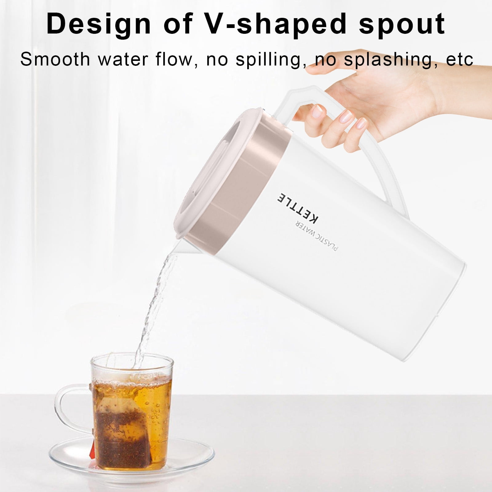 Fridge Door Water Jug with Handle BPA Free Plastic Pitcher with Flip Top Lid Perfect for Making Lemonade, Milk, Teas and Juices, 2 L, Clear