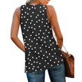 thumbnail image 6 of Simua Summer Tank Top for Women, Ladies Fashion Dot Printed Sleeveless V-Neck Patchwork Shirts, Size S-2XL, 6 of 8