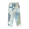 thumbnail image 4 of Junzan Algae Corals And Seashells Women'S Pajama Pants Drawstring Comfy Sleep Bottoms With Pockets, 4 of 9