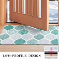 thumbnail image 3 of Green and White Geometric Quatrefoil Pattern Door Rugs,Washable Non Slip Door Mats Indoor,Decorative Door Mats,Entry Mat Indoor for Entrance,Bedroom,Kitchen,Bathroom,17"x30", 3 of 6