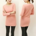thumbnail image 4 of Fashion Women Autumn Winter Long Sleeve O Neck Fleece Lining Thermal Warm Blouse, 4 of 8