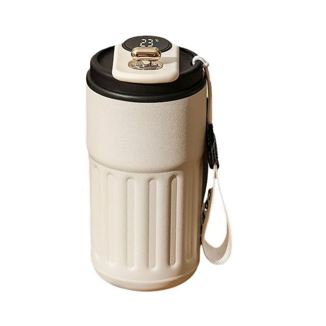 Yuarrent Termo para café a prueba de fugas con pantalla de temperatura, diga adiós a los derrames y manténgase hidratado fácilmente Juegos de servir café y té blanco negro