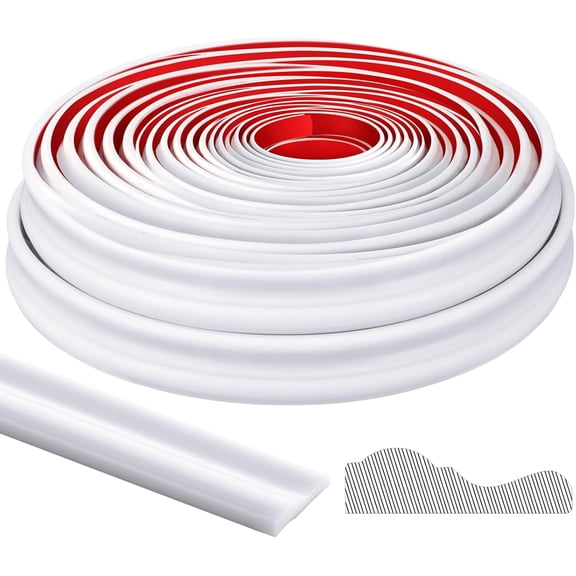 32.8ft Peel and Stick Molding Chair Rail Panel Flexible Wall Molding Trim Self Adhesive Panel Moulding for DIY Home Wall Protection Cabinet Border Mirror Frame(1.25 Inch X 32.8 ft,White)