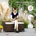 thumbnail image 7 of Outdoor Wicker Storage Bench with Storage & Cushion, Cream White, 7 of 7