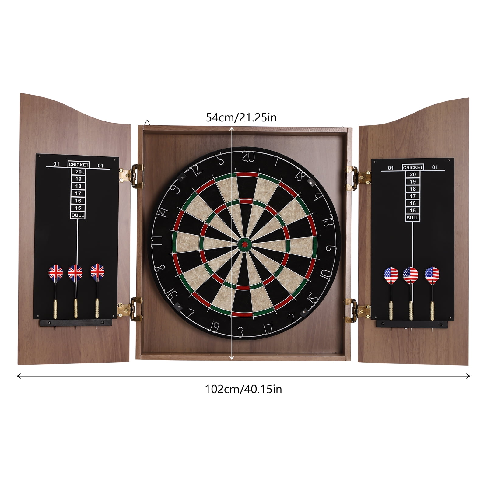Wildnix Modern Wall-Mounted Dartboard with Scoreboard, Sisal Board, Dart Storage, and Pre-Drilled Holes for Easy Setup and Competitive Fun