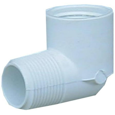 Genova Products 32705 0.5 In. 90 Degree Street Elbow - White - 1/2 in.