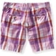 thumbnail image 2 of Aeropostale - Bermudas informales a cuadros para mujer, color morado, 1/2, 2 of 2