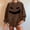 Brown, variant on YVNAURA Cute Halloween Pumpkin Ghost Bat Print Sweatshirt for Women Crewneck Long Sleeve Pullover Oversized Loose Fit Casual Fall Spooky Season Top 1 Pack, Orange,L