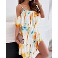 thumbnail image 2 of Women Summer floral casual dress chiffon print halter strapless sexy dress female, 2 of 4