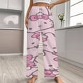 thumbnail image 2 of Hello-kitty-face-pattern-background-scaled Womens Comfy Pajama PJ Pants Lounge Pants Sleepwear Drawstring PJ Bottoms Pants, 2 of 7