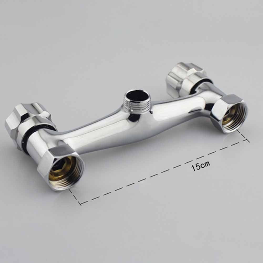 Sufanic Bathroom Shower Mixer Wall Mount Hot Cold Water Showering Faucet Temperature Control Valve Twin Outlet Chrome