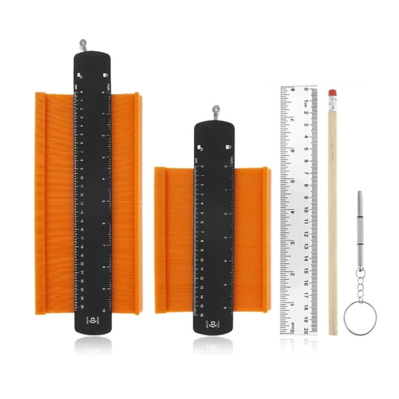 Contour Gauge Contour with Brake, 6'' & 10'' Plastic Contour Gauge, Magic Contour Tool Large Contour Gauge for Irregular Profile Suitable for Tiles, DIY Templates