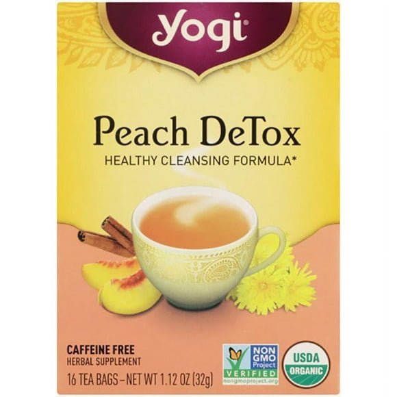 Yogi Tea - Peach Detox, 16 Bags, 1.1 oz