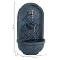 thumbnail image 4 of Sunnydaze 26" H Solar Polystone Messina Outdoor Wall-Mount Water Fountain, Lead Finish, 4 of 10