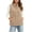 Khaki, variant on hoksml Women's Fleece Stand Collar Vest, Zip Up Sleeveless Loose Casual Layering Gilet for Spring Fall Winter