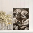 thumbnail image 2 of Cherub Holding Mirror Canvas Print, Wall Art for Living Room Bedroom Office Hallway Hotel, 2 of 8
