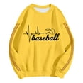 thumbnail image 7 of Godom Crewneck Sweatshirts for Women Trendy Women's Baseball Printed Long sleeve Oversized Pullover Tops Fashion, 7 of 7