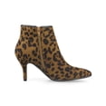 thumbnail image 3 of BLISSFUL STEP Women Bow Pointed Toe Stiletto Heel Ankle Boots Leopard 8, 3 of 8