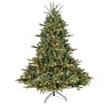 thumbnail image 6 of 4FT Full-Shape Christmas Tree with 150 UL Lights  PE/PVC Mixed Branches, 673 Tips, Wide Base for Spacious Areas, Hinged Structure, Stable Metal Stand, 6 of 17