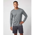 thumbnail image 2 of Real Essentials Men's Dry Fit Long Sleeve Crew Neck Athletic Shirt, 3 Pack, 2 of 6