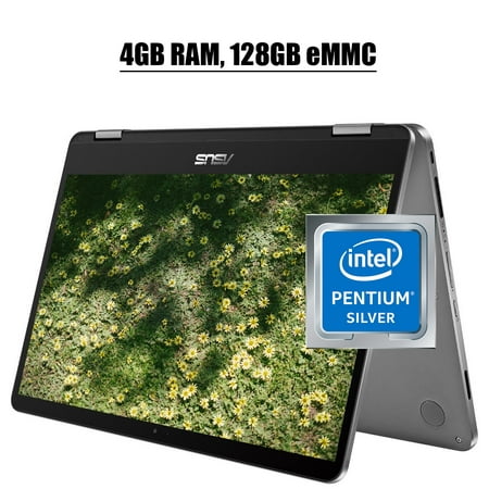 Asus Vivobook Flip 14 2020 Latest 2-in-1 Laptop I 14" HD Touchscreen I Intel Pentium Silver Quad-Core N5000 I 4GB DDR4 128GB eMMC I USB-C HDMI WIFI Win 10